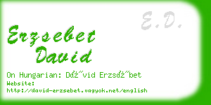 erzsebet david business card